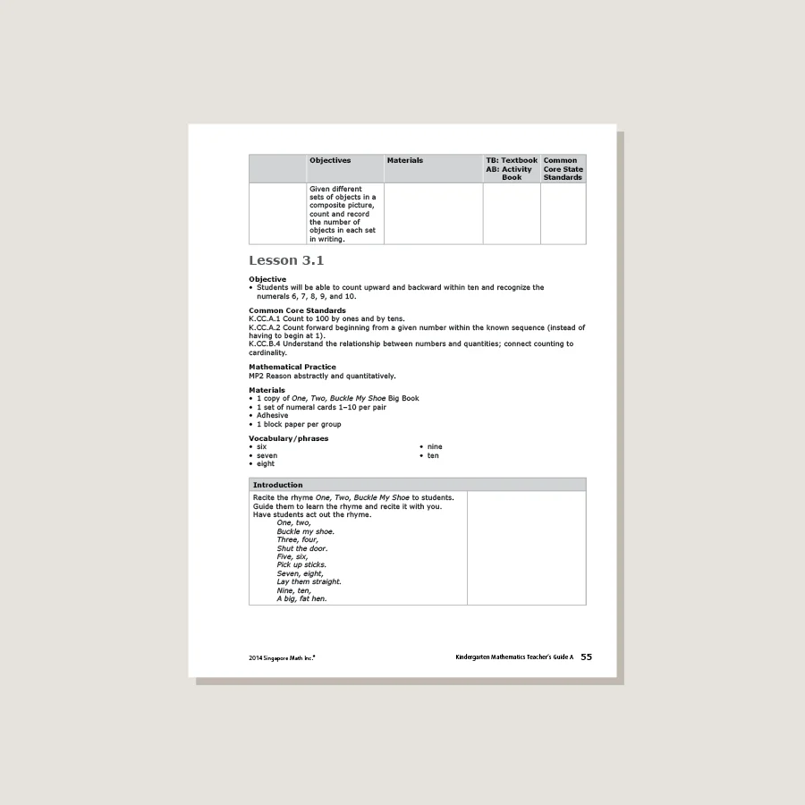 Earlybird Kindergarten Common Core Edition Teacher's Guide A - Image 4