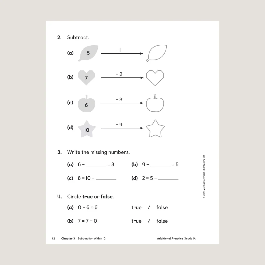 Primary Mathematics Additional Practice 1A (2022 Edition) - Image 2