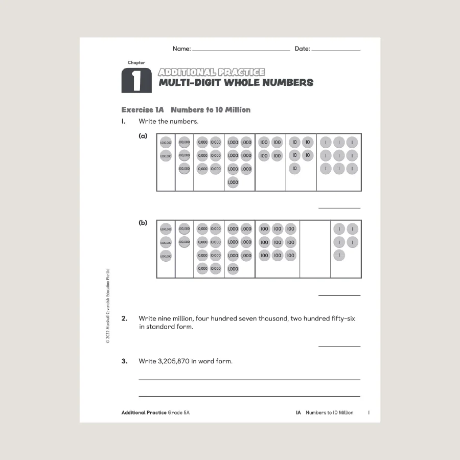 Primary Mathematics Additional Practice 5A (2022 Edition) - Image 2