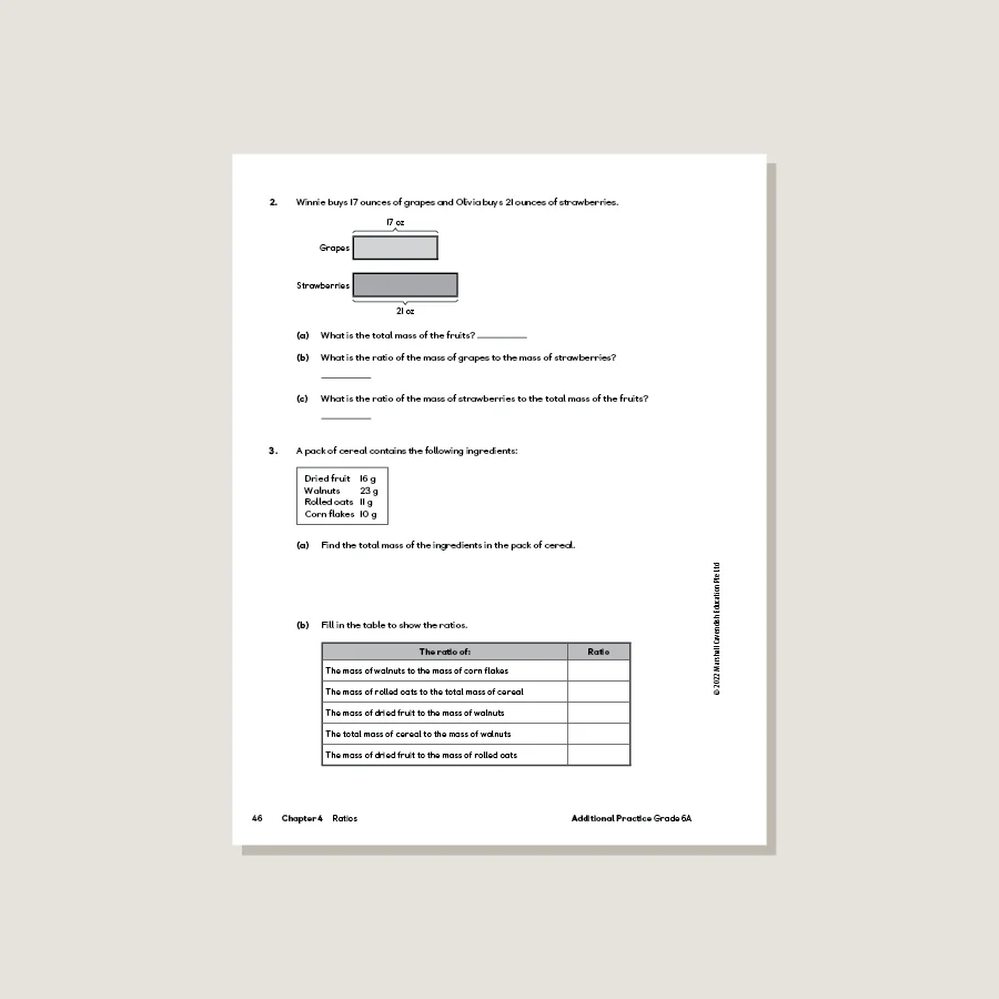 Primary Mathematics Additional Practice 6A (2022 Edition) - Image 3
