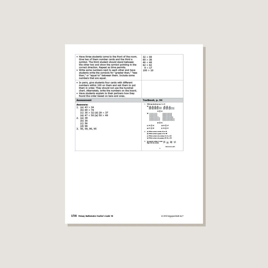 Primary Mathematics Common Core Edition Teacher's Guide 1B - Image 4