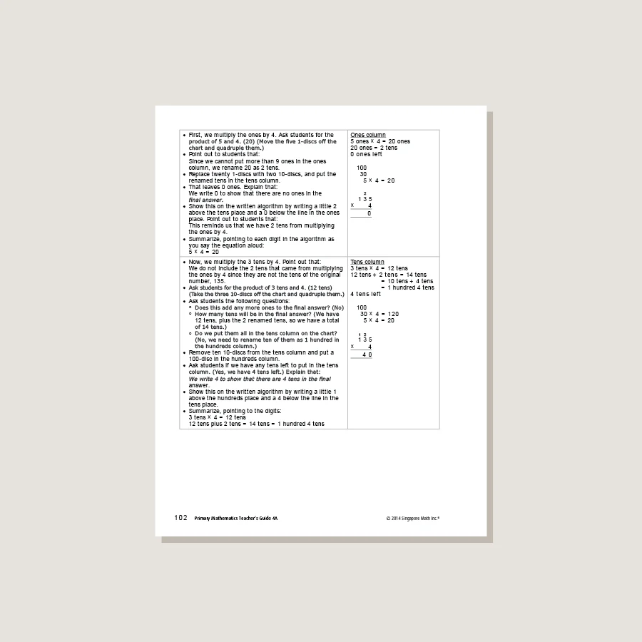 Primary Mathematics Common Core Edition Teacher's Guide 4A - Image 3