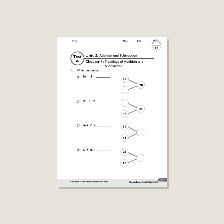 Primary Mathematics Standards Edition Tests 2A - Image 2
